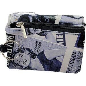 Mini coin pouch with movie star print